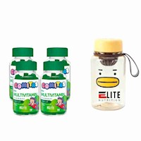 COMBO GOMITAS PARA NIÑOS ELITE NUTRITION KIDS - 4 ELITE MULTIVITAMIN + TOMATODO